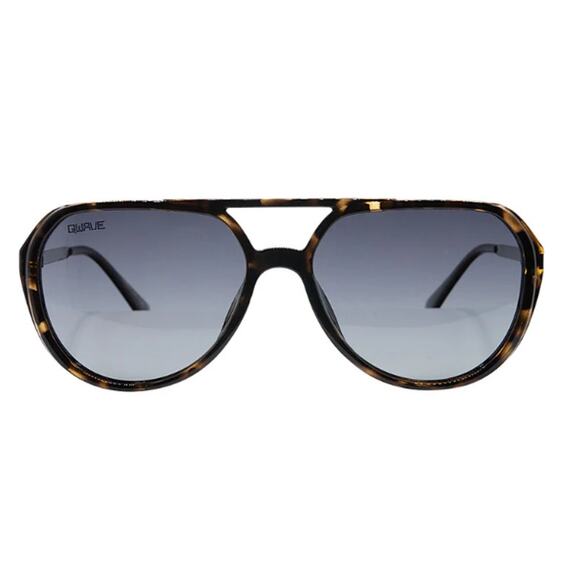 QWAVE Collection Nik Polarized Sunglasses, Shadow Tortoise / Smoke Gradient - Picture 2 of 3